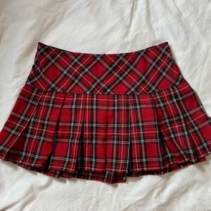 Royal Bones Plaid Mini Skirt